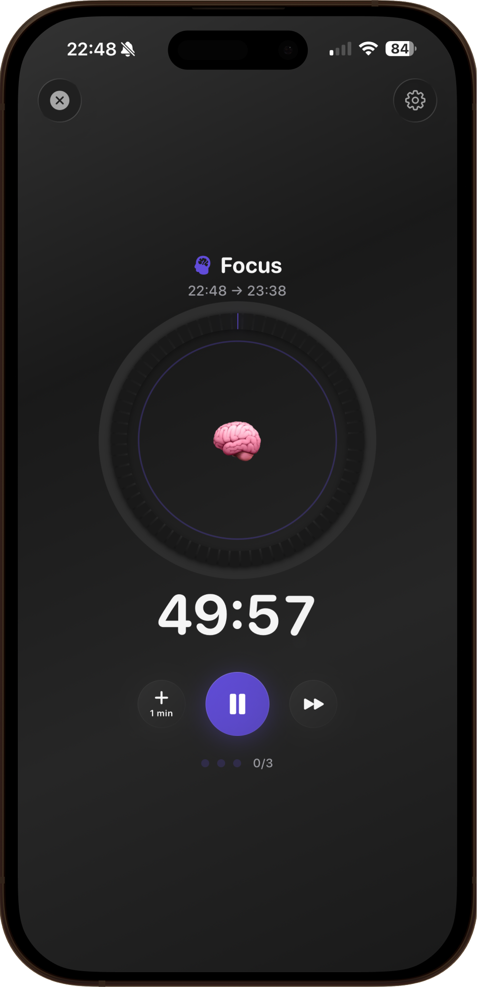CHAR focus timer with Pomodoro and deep work sessions